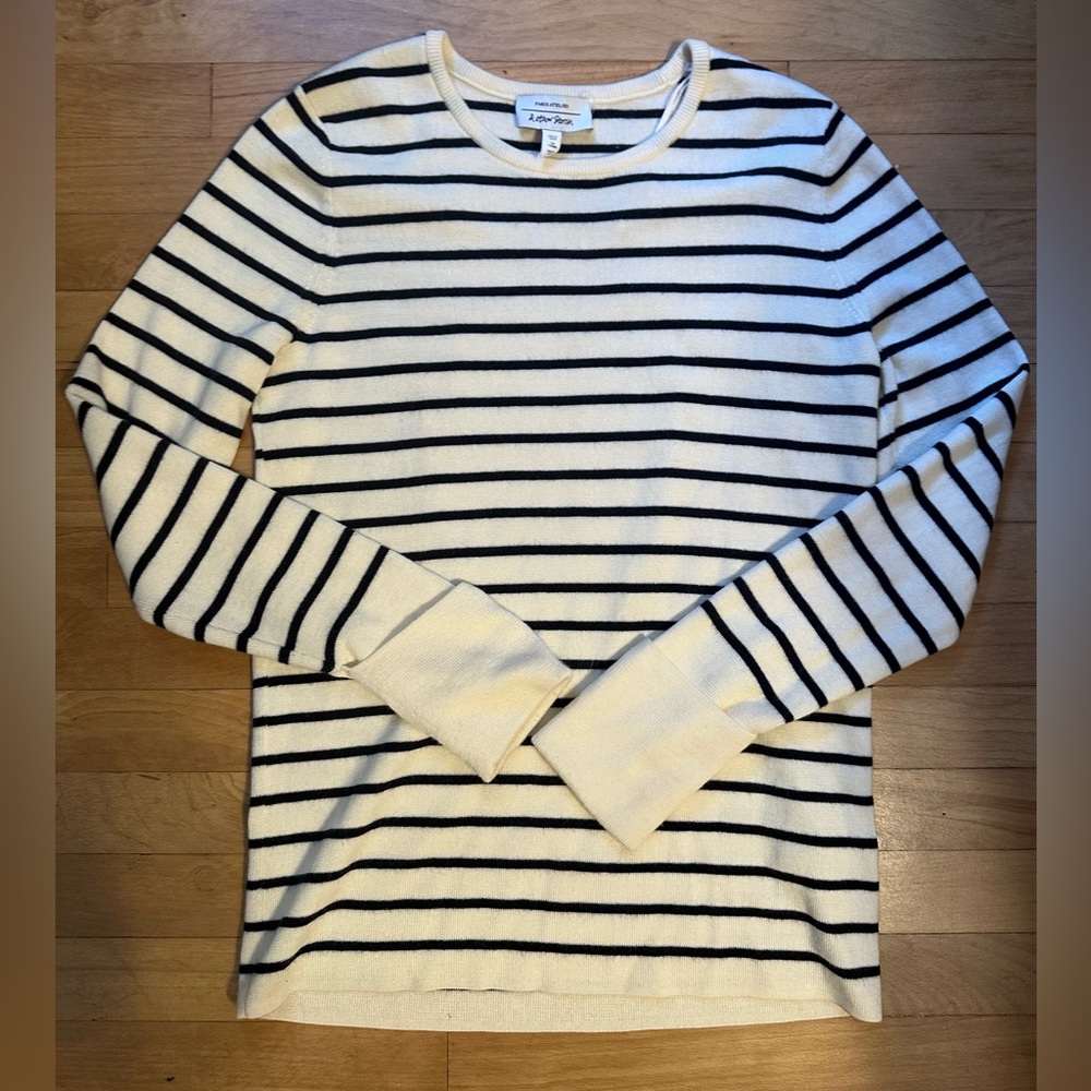 & Other Stories Black & White Striped Sweater M